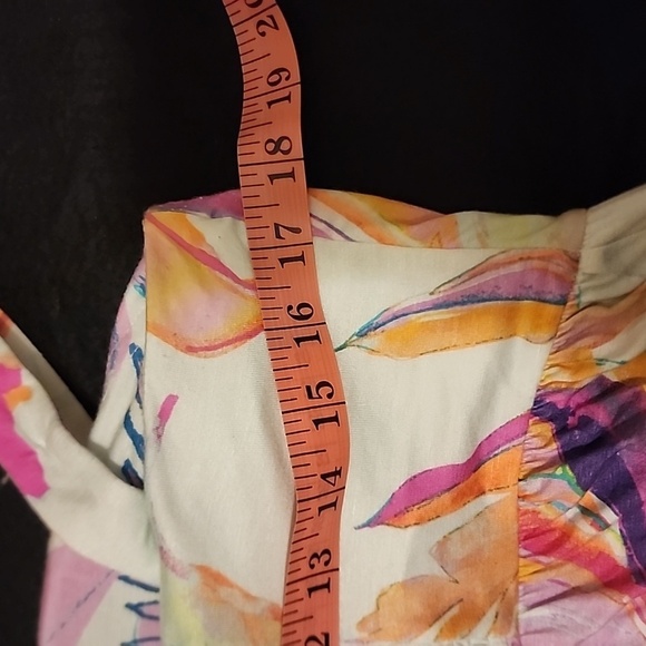 SOMA Trapeze Maxi Bra Dress In Fresh Tropical Blue sz large - Picture 9 of 9